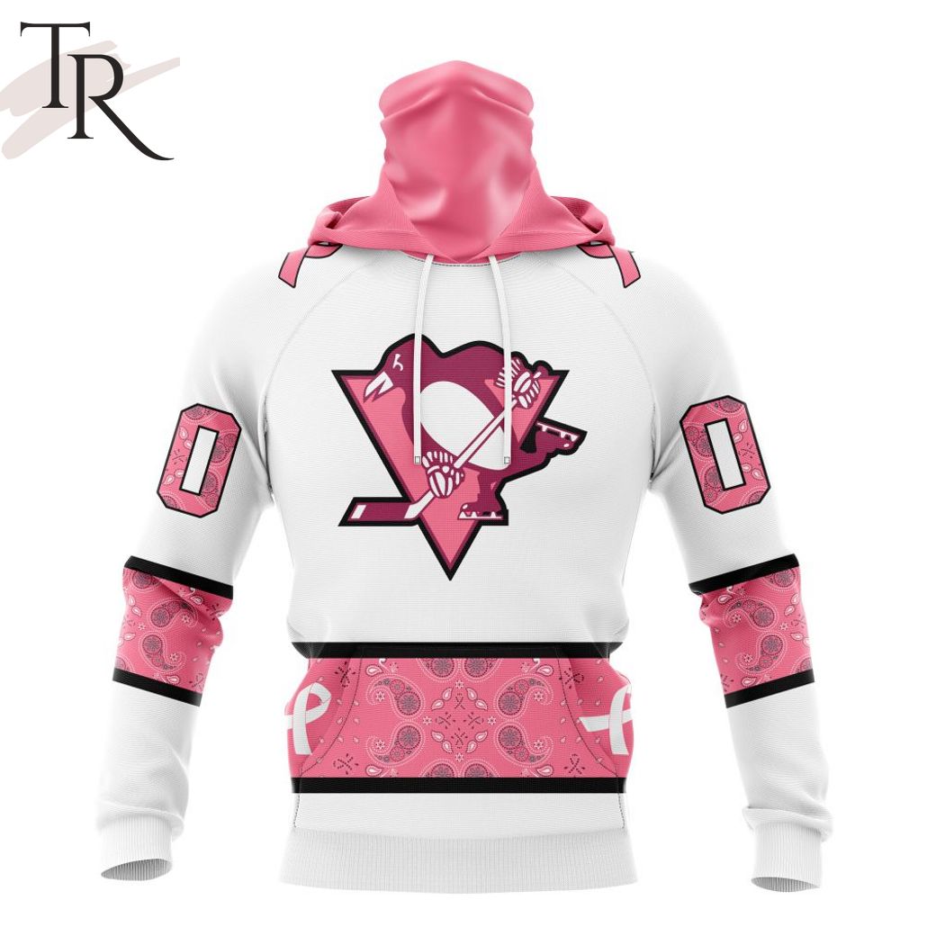 New 2025 NEW] Personalized NHL Pittsburgh Penguins In Classic Style With Paisley! IN OCTOBER WE WEAR PINK BREAST CANCER Custom Hoodie - Image 4